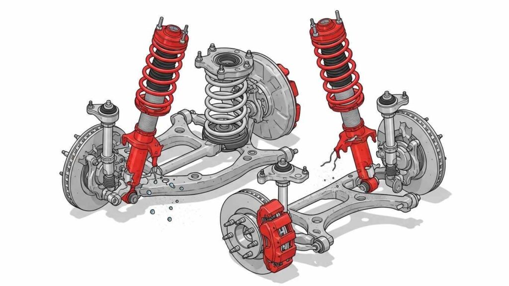 priznaki iznosa stoek i amortizatorov 3